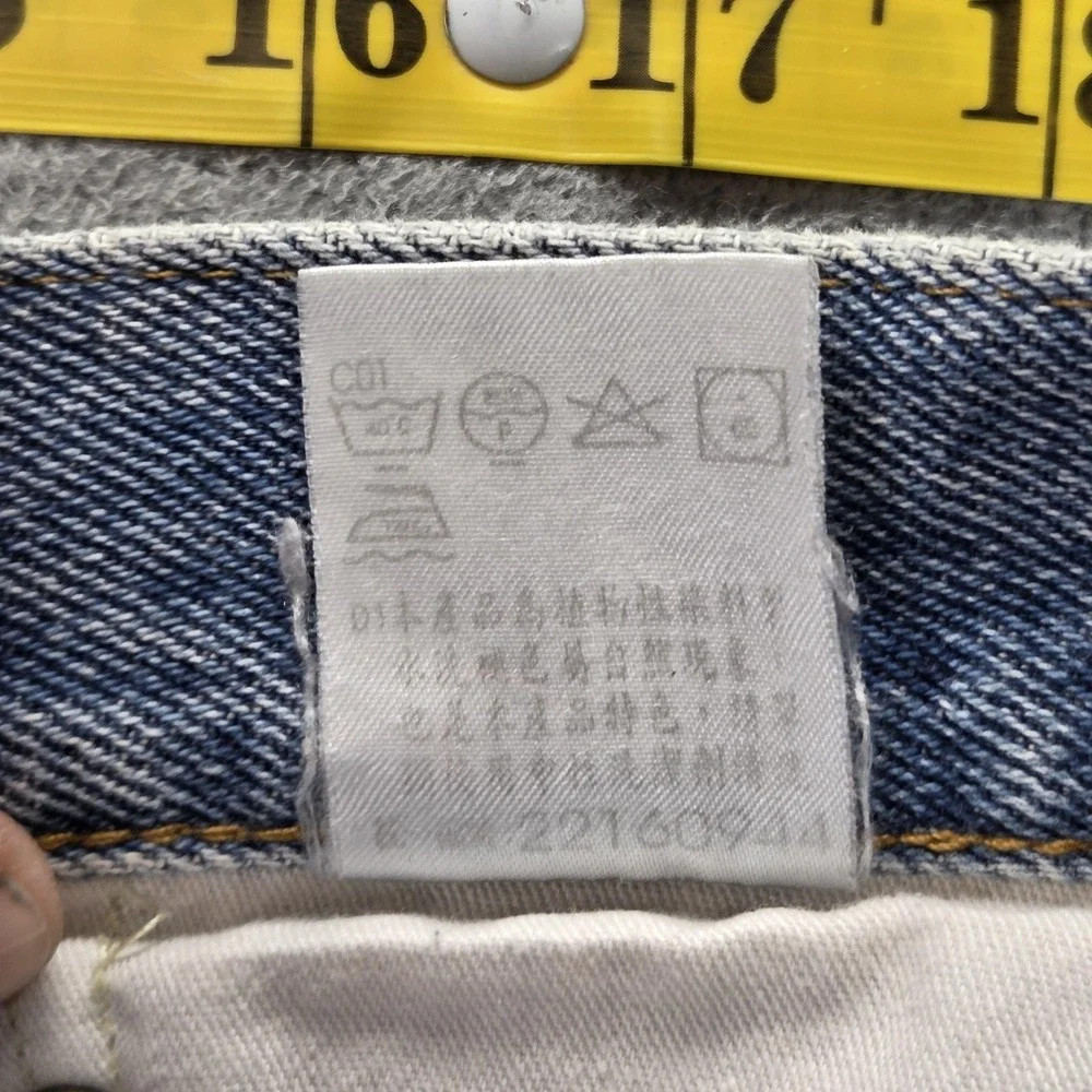 Edwin Jeans Mens 30x33 Blue Selvedge 505XX Regular Straight Light Wash Zip Fly